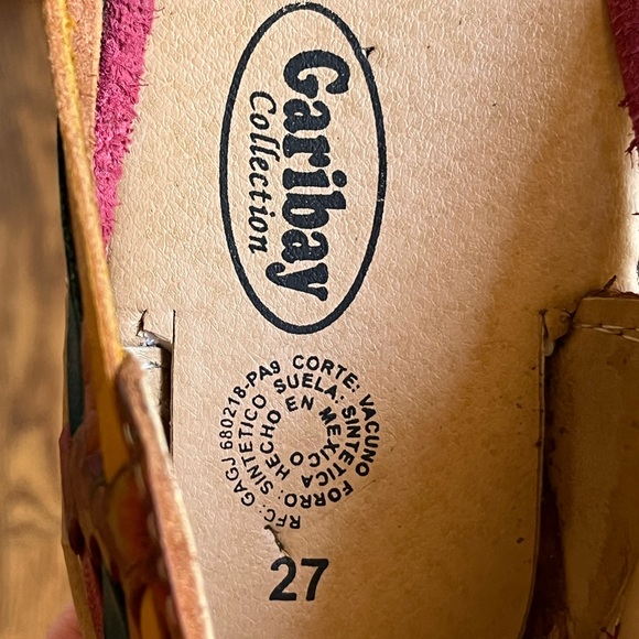 Garibay Authentic Mexican Rainbow Artisan Leather Huaraches Sandal Sz 10… - Picture 4 of 5